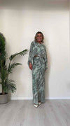 VENTISEI - 16631P20 - GONNA LONGUETTE FANTASIA, TAGLIO SBIECO CON SPACCO LATERALE