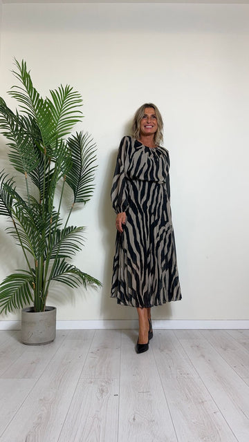 DAFNE - AB7893P29 - ABITO LUNGO FANTASIA IN VOILE FODERATO