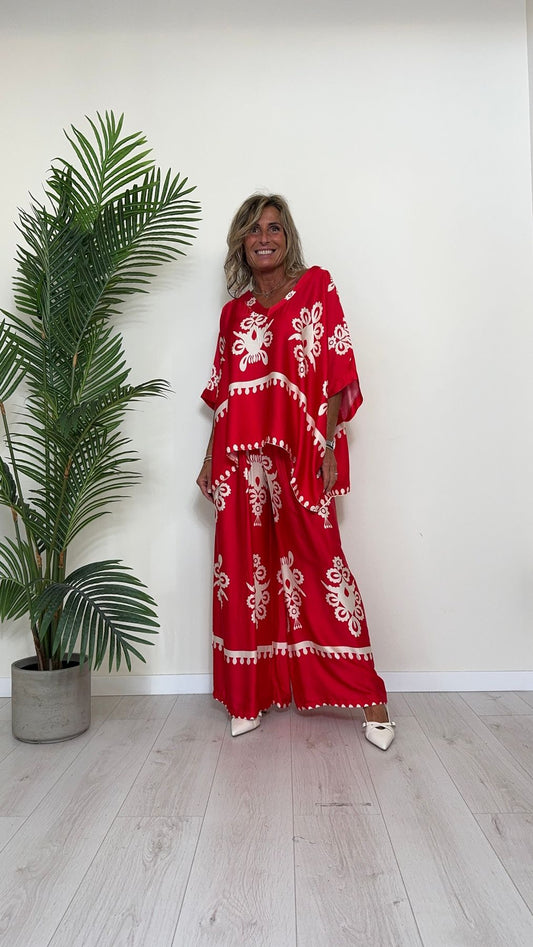 DAFNE - 6653P27 - BLUSA KIMONO VISCOSA(80%)/SETA(20%) OVER FIT, SCOLLO A V