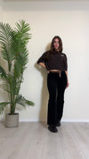 VICOLO - 7703TS - MAGLIA LANA/VISCOSA A SCATOLA CON APPLICAZIONI STRASS