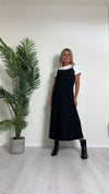 TENSIONE IN - W24X534 - ABITO LUNGO/COMPLETO CON T-SHIRT COTONE E APPLICAZIONE