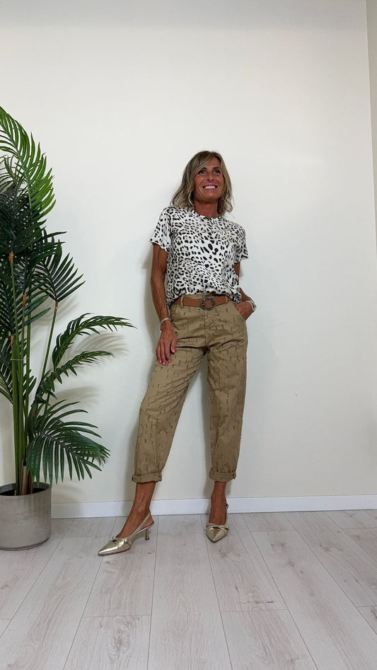 DAFNE - 824220.409P29.5 - PANTALONE SLOUCY MICROROTTURE CON CINTURA