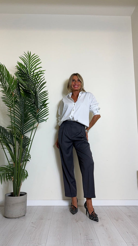 SUSYMIX - 24203NY - CAMICIA POPELINE DI COTONE, FIT AMPIO CON BUGIA RETRO