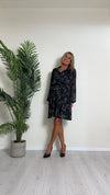 SUSYMIX - D1757EU03 - ABITO IN CREPE FLUIDO FANTASIA CASHMERE CON SOTTOVESTE