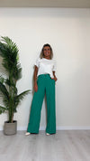 TENSIONE IN - 24P1829 - PANTALONE PALAZZO IN CREPE PIEGA CENTRALE