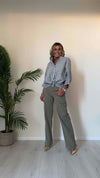 DAFNE - 1380P32 - PANTALONE CARGO PALAZZO ELASTICIZZATO, VITA ALTA