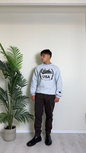 IMPERIAL - F8588F018 - FELPA STAMPA GOMMATA "COLUMBUS" INTERNO FELPATO