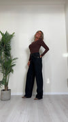 CELLOFUN - 2451P - JEANS A PALAZZO VITA MEDIA, TELA FERMA