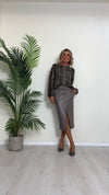 SUSYMIX - 24565V5 - BLUSA SCOLLO A GOCCIA IN 100% VISCOSA ANIMALIER