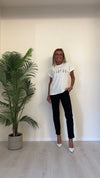 CELLOFUN - 2361TST - T-SHIRT OVER FIT MANICA RISVOLTATA, STAMPA CELLOFUN