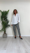 PLEASE - C1FCRO1000 - CAMICIA CREPE FLUIDO CON MANICHE PLISSEE SOLEIL