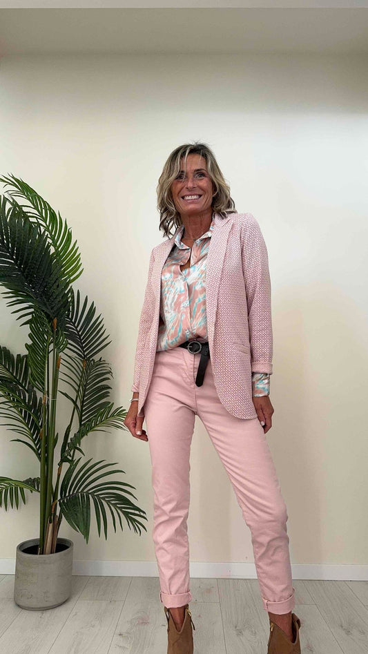 DAFNE - 6139P28 - GIACCA JERSEY DI COTONE FANTASIA ROMBI CON LUREX
