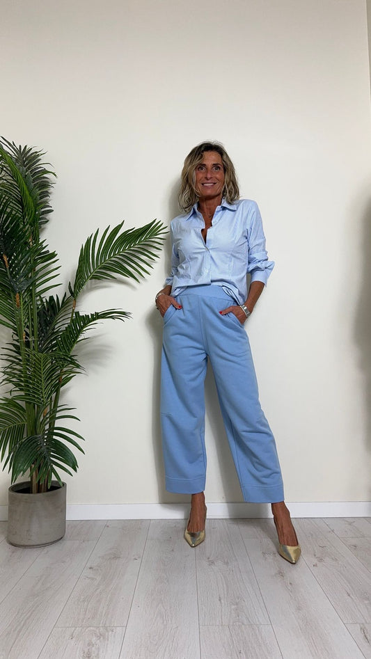 SUSYMIX - R748C2 - CAMICIA BACCHETTATA IN COTONE ELASTICIZZATO