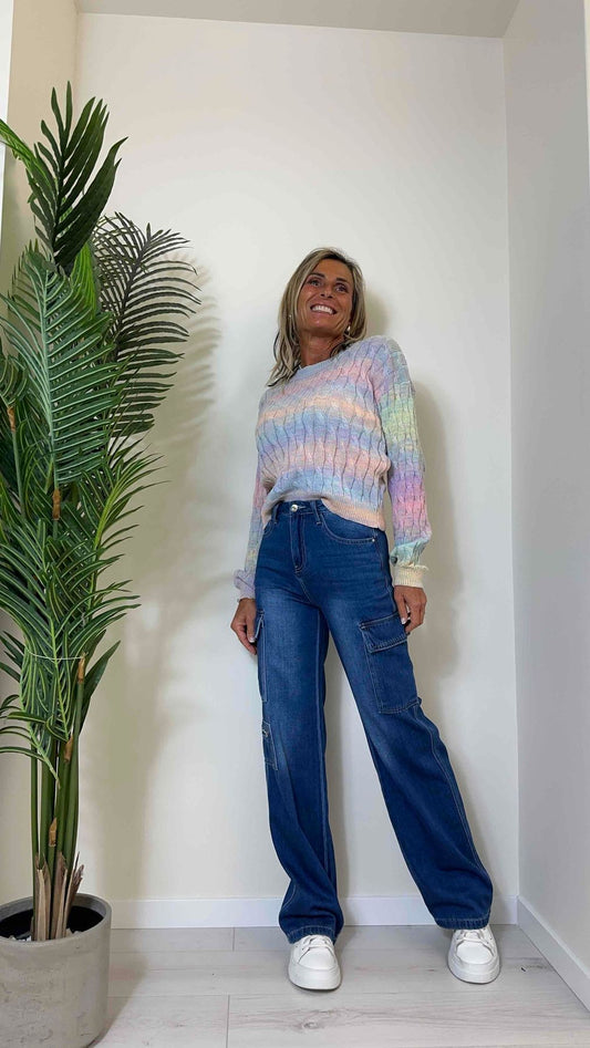 DAFNE - CHG6698P32 - JEANS CARGO FLUIDO