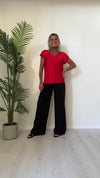 VENTISEI - 21.1871P19 - BLUSA VISCOSA 100% DOPPIO SCOLLO A V STONDATO
