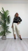 DAFNE - 894.822663P29 - PANTALONE TRAMATURA NIDO D'APE, SLOUCY SLIM