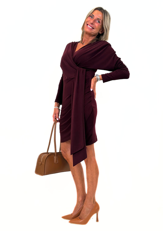 Abito Jersey Crepe con Fusciacca