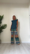 DAFNE - 411P19 - TOP LUREX IN VISCOSA MANICA ROUCHES