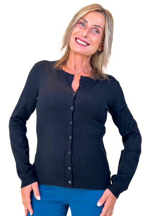 Voyage - Cardigan Girocollo in Viscosa