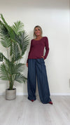 SUSYMIX - 2565 - T.SHIRT 100%COTONE MANICA LUNGA ,SCOLLO A V