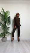 DAFNE - 894.822663P29 - PANTALONE TRAMATURA NIDO D'APE, SLOUCY SLIM
