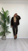 DAFNE - 9047P29 - CARDIGAN VISCOSA DOPPIATA  CON TASCHE, FIT A SCATOLA