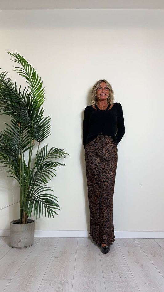 DAFNE - G0412P32 - GONNA LUNGA/ABITO 100%VISCOSA MACCHIA ANIMALIER