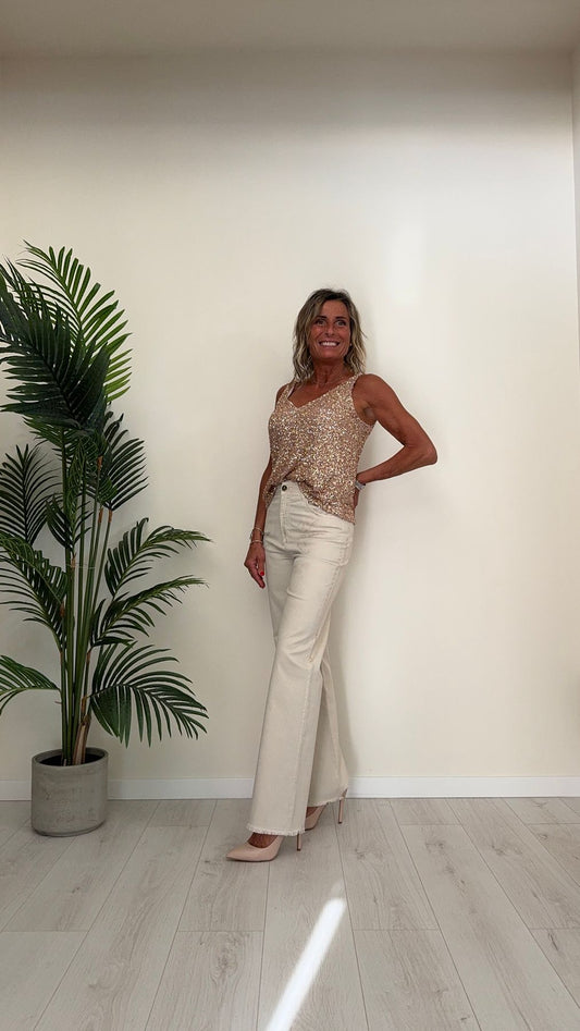 IMPERIAL - RGC6HKH - TOP FULL PAILLETTES FODERA MAGLINA CON SPALLINE