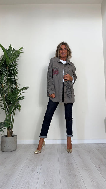 DAFNE - 223606P36 - SHACKET (CAMICIA/GIACCA) LETTERING STILE VINTAGE