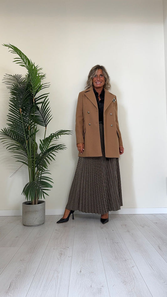 CELLOFUN - 2437CP - CAPPOTTO DOPPIOPETTO (STILE PEACOT) CON BOTTONI MILITARY