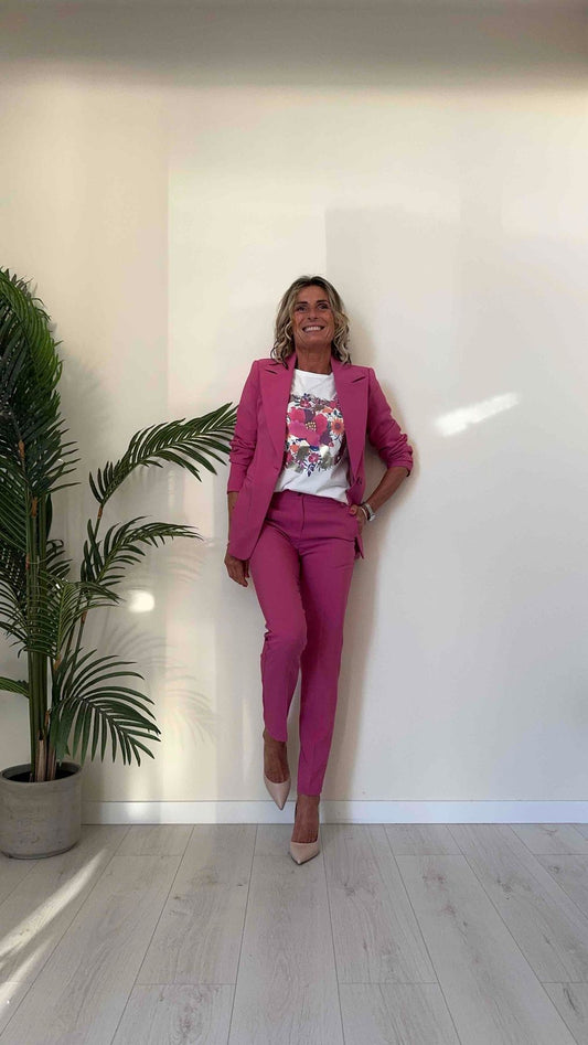 DAFNE - 6404-3304P58 - COMPLETO GIACCA+PANTALONE SLIM FIT TESSUTO TECNICO LEGGERO