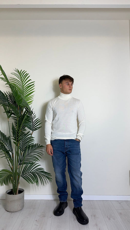 IMPERIAL - M553B578 - PULL DOLCEVITA LANA VERGINE, CALATURA GIROMANICA