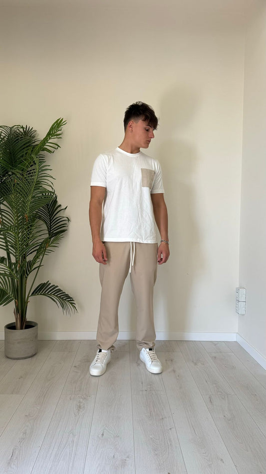 ALCOTT - TS0403 - T-SHIRT COTONE CON TASCHINO IN CONTRASTO