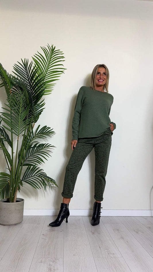 DAFNE - QC23016P19 - MAGLIA VISCOSA COLLO, ORLO E POLSI ROTOLINO