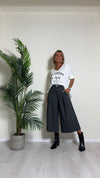 TENSIONE IN - 6137-38 - PANTALONE/GONNA LONGUETTE CON DETTAGLIO LETTERING ED ELASTICO LATERALE E RETRO