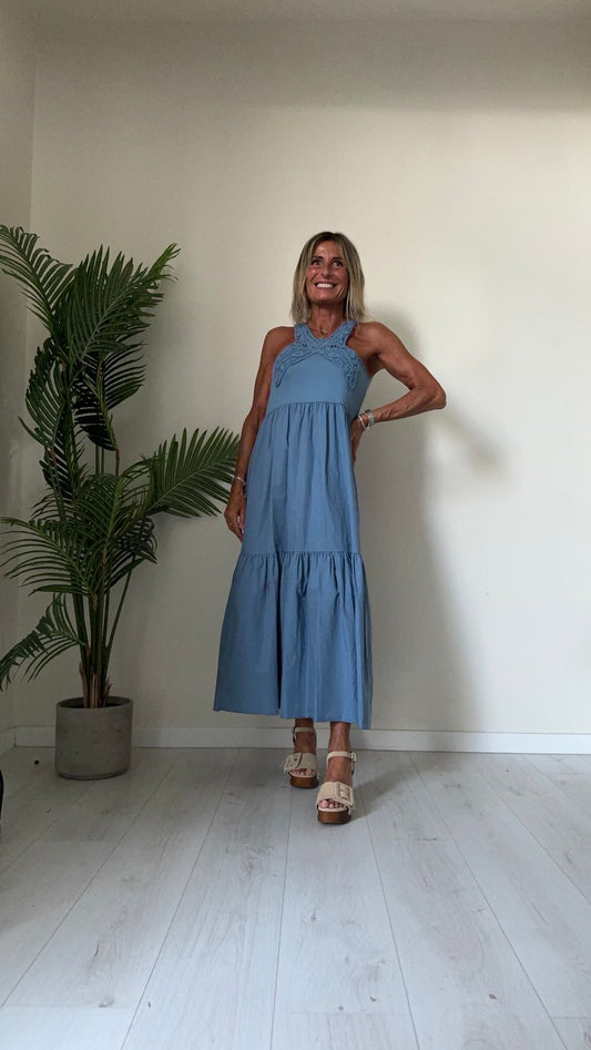 GIORGIA & JHONS - 60510SS24 - ABITO COTONE RICAMO FARFALLA