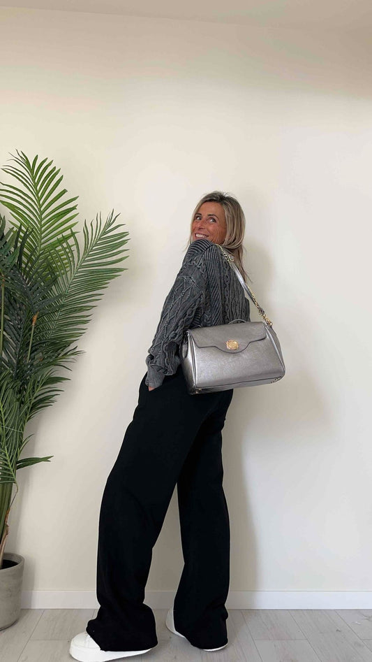 LALTERNATIVASTYLE - 3994536P39 - BORSA PELLE A MANO CON TRACOLLA E APERTURA A SCATTO