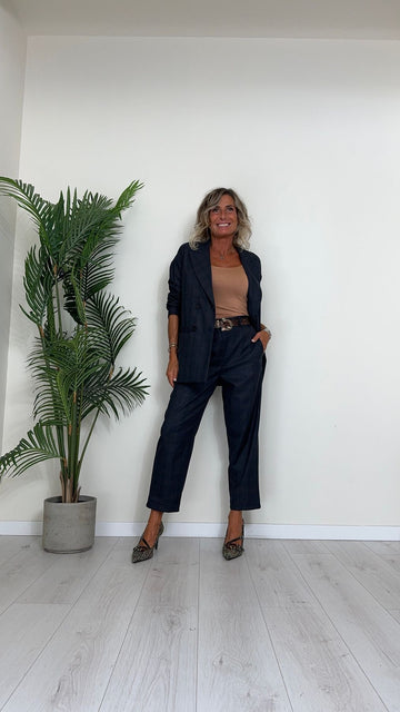 VICOLO - TS0973 - GIACCA POLIVISCOSA, DOPPIO PETTO, FANTASIA TARTAN, FIT AMPIO