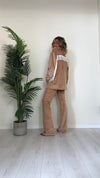 CELLOFUN - 2424F - FELPA CINIGLIA CON CAPPUCCIO, PATCH E FRANGE A CONTRASTO MANICHE, FUL ZIP