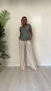 VENTISEI - 21.1871P19 - BLUSA VISCOSA 100% DOPPIO SCOLLO A V STONDATO