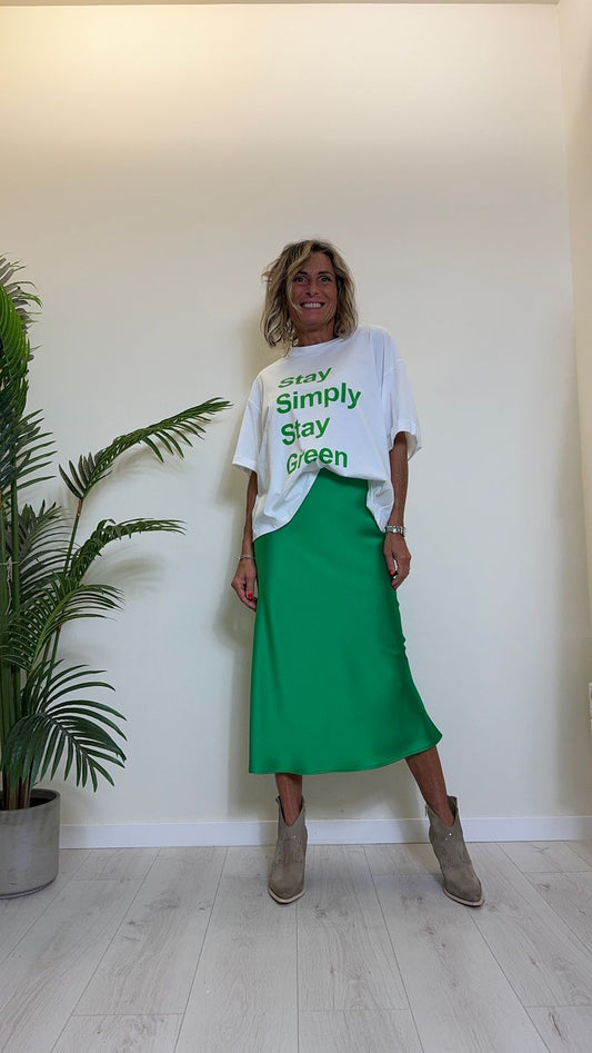 SUSYMIX - 10204 - T-SHIRT COTONE OVER STAMPA "STAY SIMPLE"