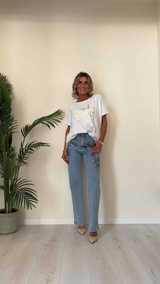 TWEED - 5261514P14 - T-SHIRT 100%COTONE, ST "ENJOY" , FIT OVER