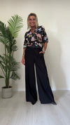VENTISEI - 2266-44P25 - CAMICIA COTONE/SETA FANTASIA FIORI STILIZZATI CON COLLO COREANA