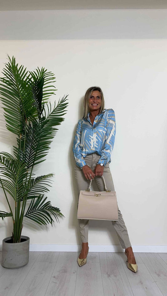 DAFNE - 5979P24 - CAMICIA VISCOSA FANTASIA ASTRATTA