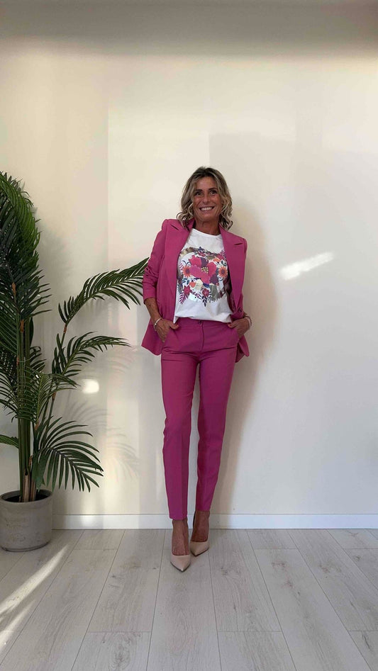 DAFNE - 6404-3304P58 - COMPLETO GIACCA+PANTALONE SLIM FIT TESSUTO TECNICO LEGGERO