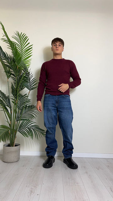 IMPERIAL - M6372W14GX - PULL GIROCOLLO COSTINA IN VISCOSA DOPPIATA, MOTIVO SPALLE E GIROMANICA