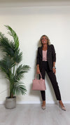DAFNE - 3304P26 - PANTALONE A SIGARETTA IN TESSUTO TECNICO STRETCH, SOFT TOUCH,TASCHE A FILO