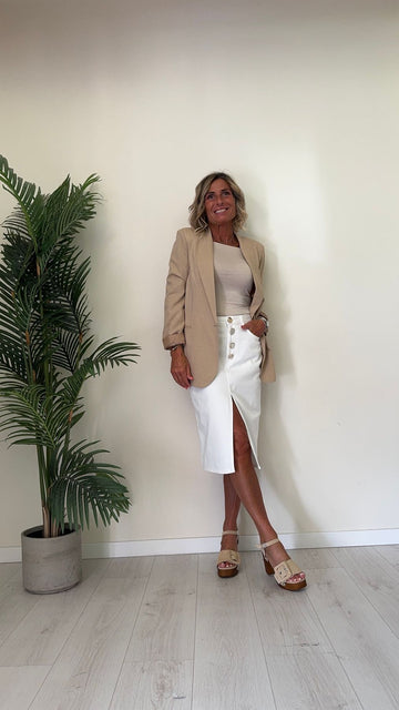 VICOLO - TB1561 - GIACCA VISCOSA 80% LINO 20% MONOPETTO, TASCA FILO