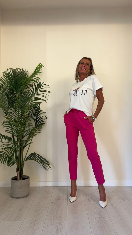 CELLOFUN - 2361T2 - T-SHIRT OVER, MANICA RISVOLTATA, STAMPA MODEL