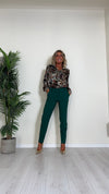 DAFNE - 3304P26 - PANTALONE A SIGARETTA IN TESSUTO TECNICO STRETCH, SOFT TOUCH,TASCHE A FILO